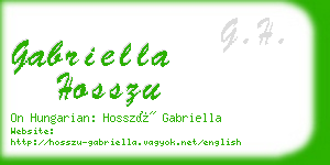 gabriella hosszu business card